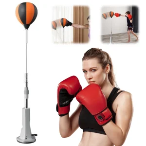 Punching Bag with Stand Boxing Bag Height Adjustable Punching Reflex Ball Set for Training Boxing Stress Relief & Fitness