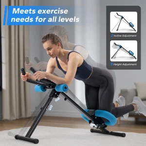 MERACH Ab Machine Adjustable Trainer Workout Foldable Knee Protection