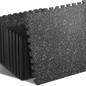24-Piece 0.4'' Thick Interlocking Gym Floor Mats