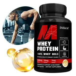 Whey Protein Capsuels, with 5000mg Protein, Supports Recovery