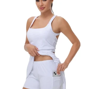 Tennis Golf Dress Yoga Fitness Halter Dress Women's 2-Piece